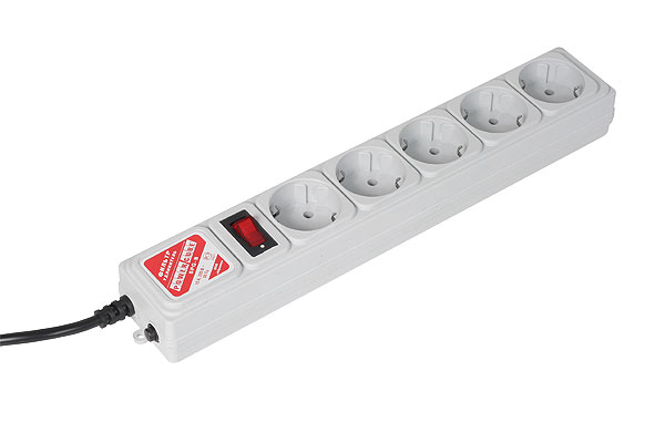 Сетевой фильтр Powercube SPG-B-6 1.9м (5 розеток) серый (коробка)