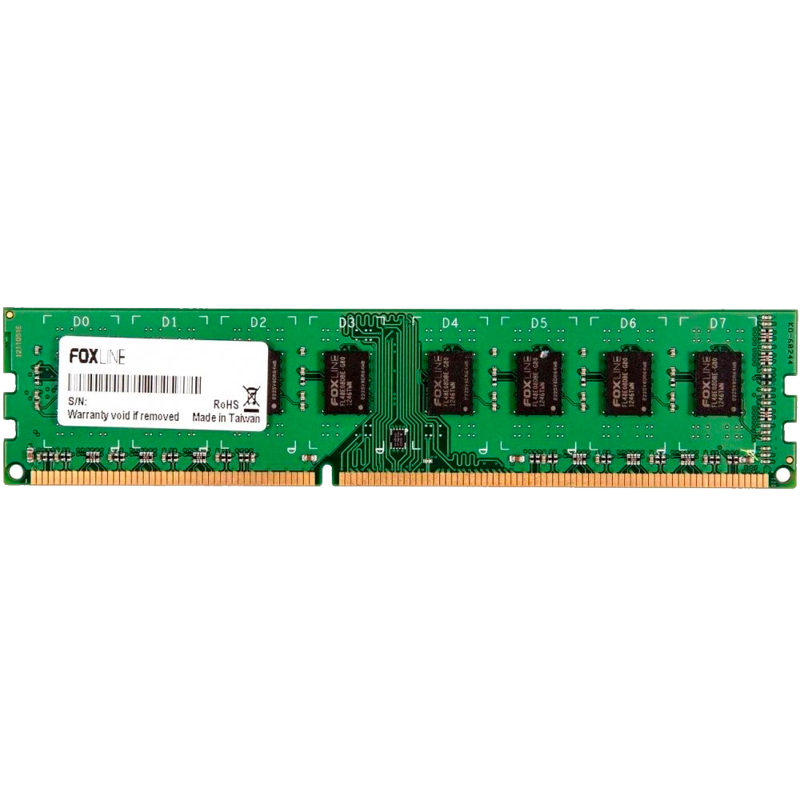 Память оперативная/ Foxline DIMM 4GB 1600 DDR3 CL11 (512*8) 1.35V