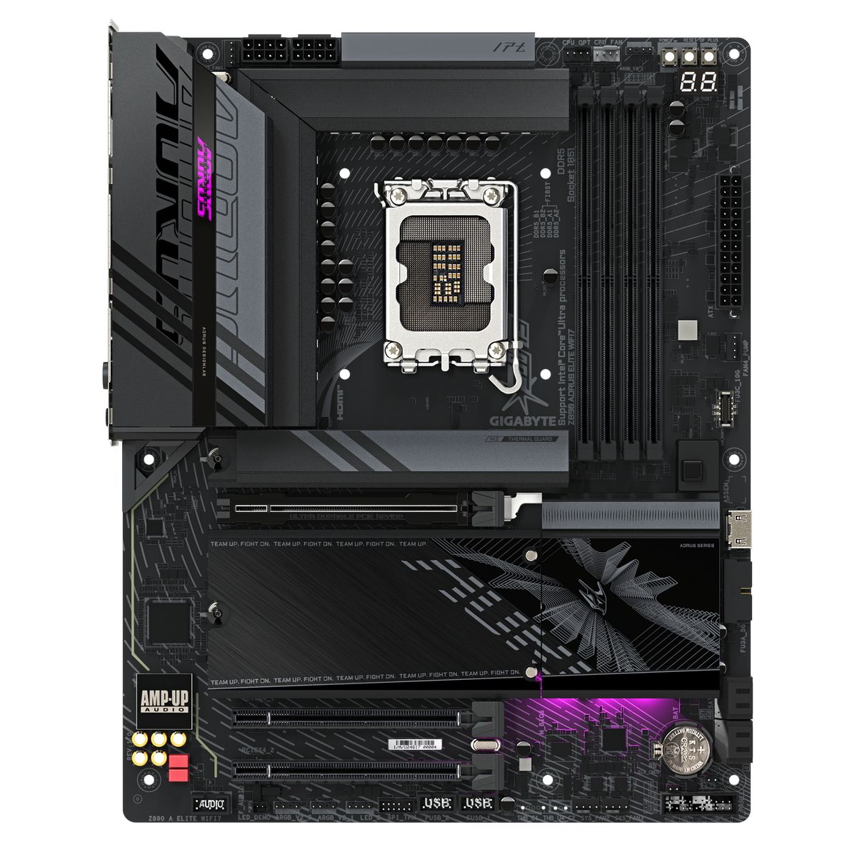 Материнская плата Z890 AORUS ELITE WIFI7, Socket 1851, Intel®Z890, 4xDDR5-6400, DP, 3xPCI-Ex16, 4xSA