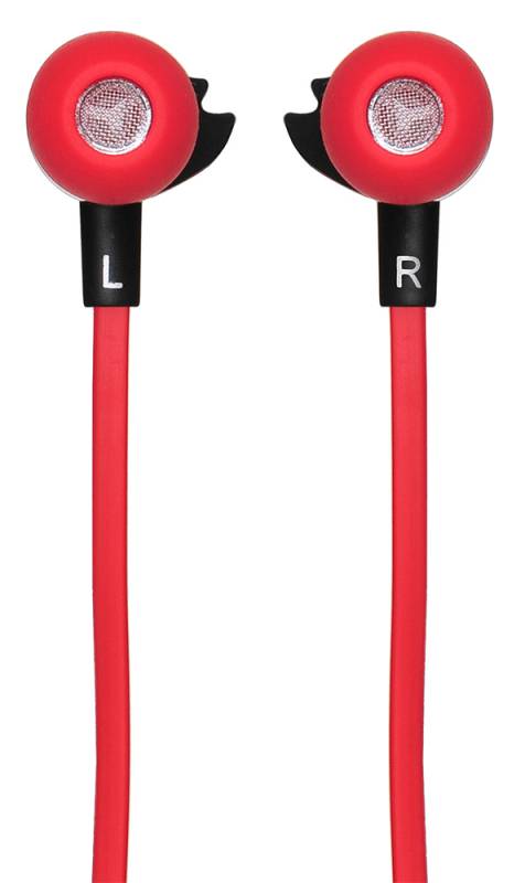 Гарнитура внутриканальные Оклик HS-S-210 1.2м красный проводные в ушной раковине (D1R)