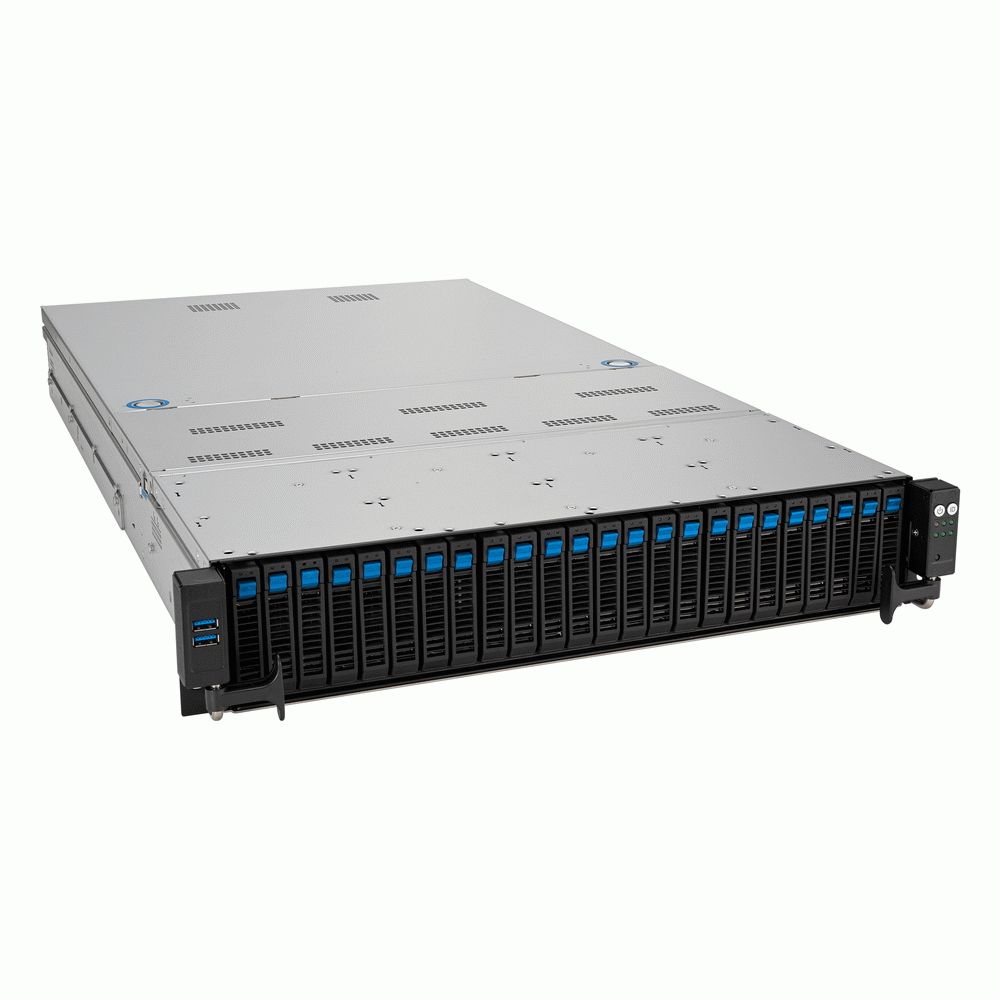 Сервер ASUS RS720A-E12-RS24U /GPU, 2xSP5(LGA 6096/ up to 400W),24xDDR5 RDIMM(up to 6TB),24xNVMe/SATA