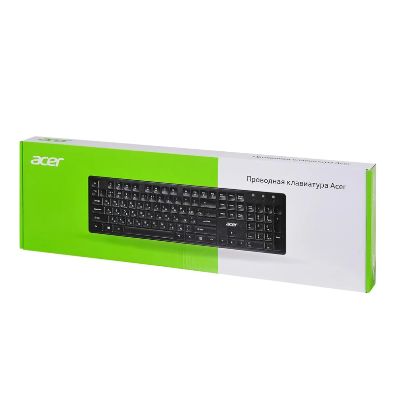 Клавиатура Acer OKW020 черный USB slim Multimedia (ZL.KBDEE.001)