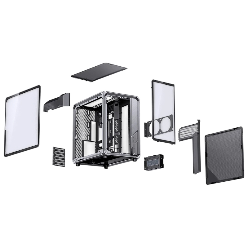 Корпус JONSBO X400 Pro, Midi-Tower, TG, no fan, 2xUSB-A 3.0 + 1xUSB-C 3.2, ATX, mATX, mITX Grey
