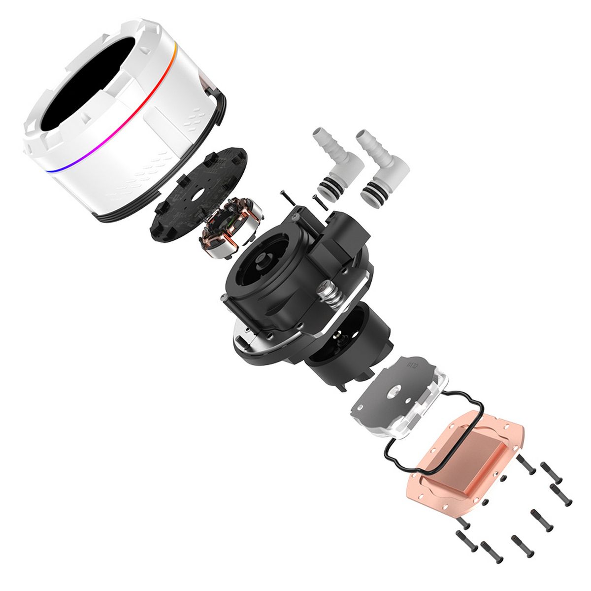 Система водяного охлаждения ID-Cooling SL240 ARGB Soc-AM5/AM4/1200/1700/1851 белый 4-pin 14-30dB Al+