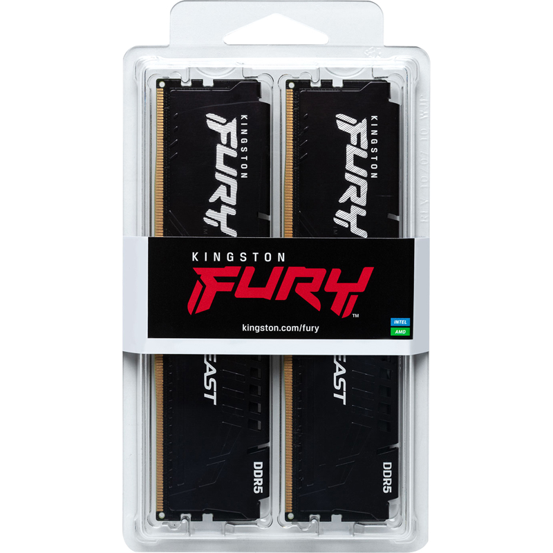 Память оперативная Kingston 32GB 6000MT/s DDR5 CL30 DIMM (Kit of 2) FURY Beast Black EXPO