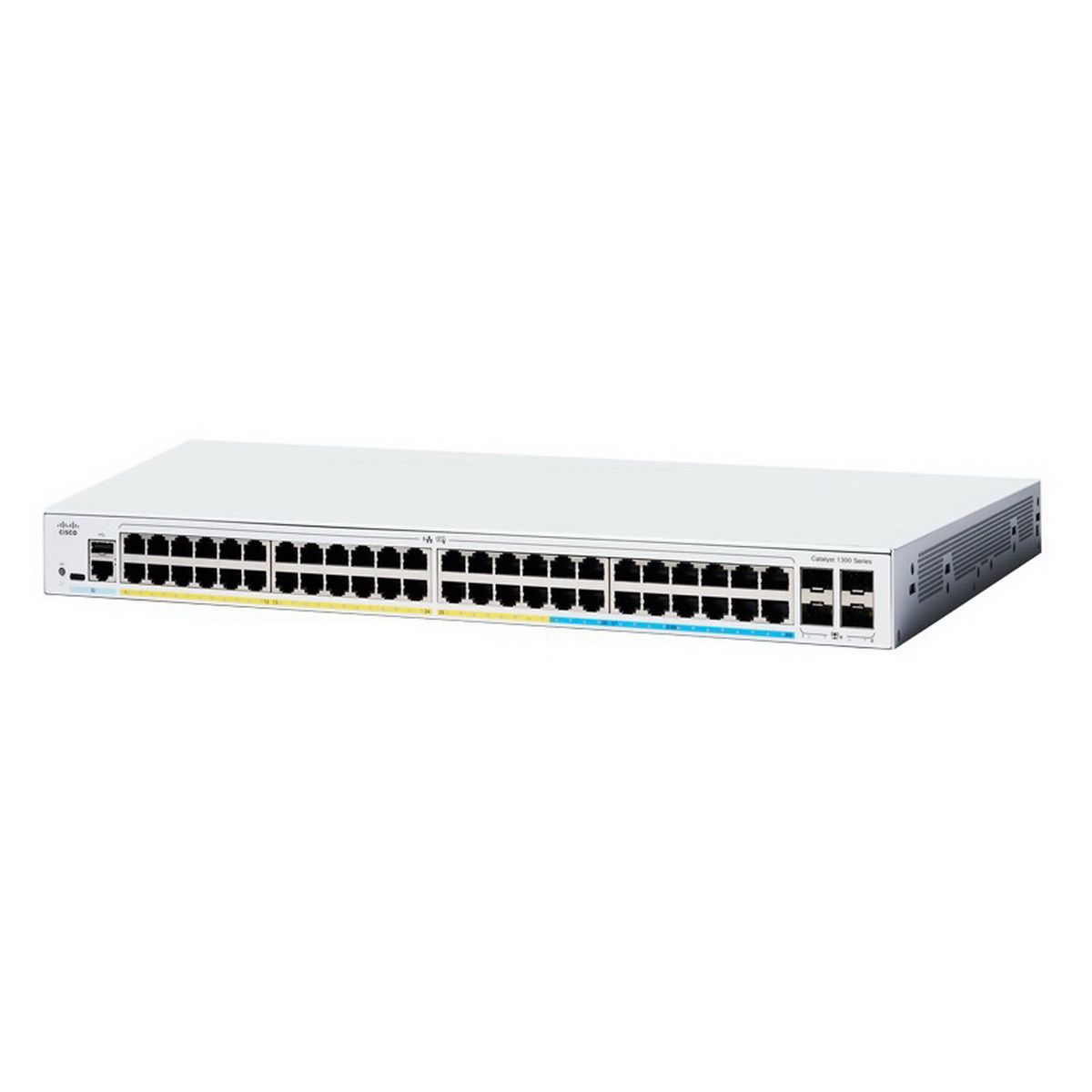 Коммутатор CISCO Catalyst 1300 48x 10/100/1000 RJ-45 PoE+, 4x 10Gb SFP+ uplinks, PoE+ 370W, RackMoun