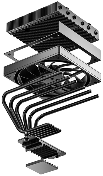 Кулер для процессора ID-COOLING IS-77-XT BLACK LGA1851/1700/1200/115X/AM5/AM4 низкопрофильный высота