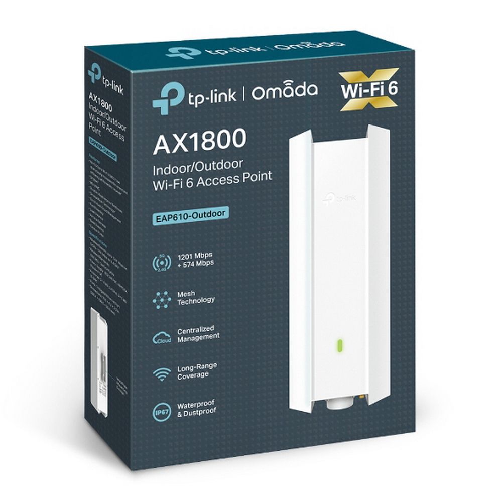 Точка доступа TP-Link EAP610-Outdoor AX1800 10/100/1000BASE-TX белый