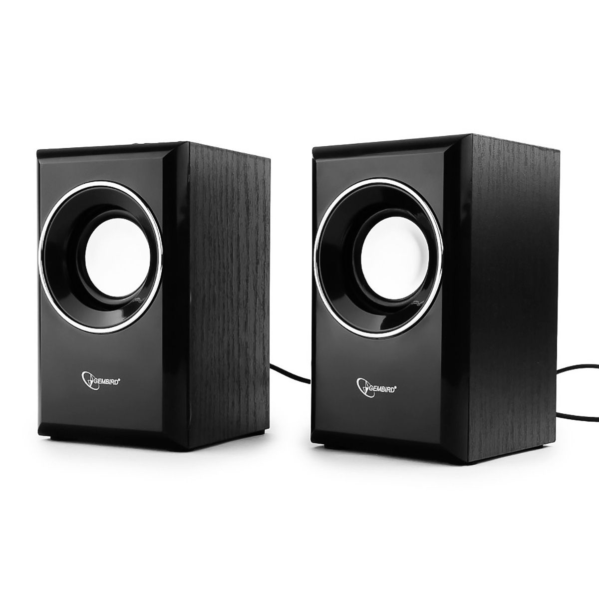 Акустич. система 2.0 Gembird SPK-204, МДФ, черный, 6 Вт, регулятор громкости, USB-питание