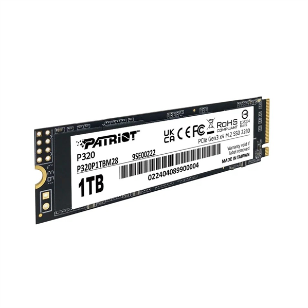 Накопитель SSD Patriot PCIe 3.0 x4 1TB P320P1TBM28 P320 M.2 2280