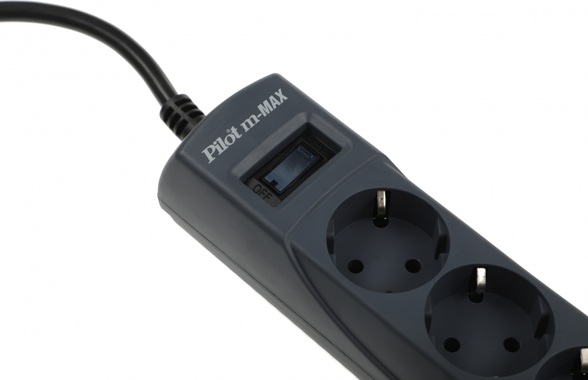 Сетевой фильтр Pilot m-MAX 7м (4 розетки) серый (коробка)
