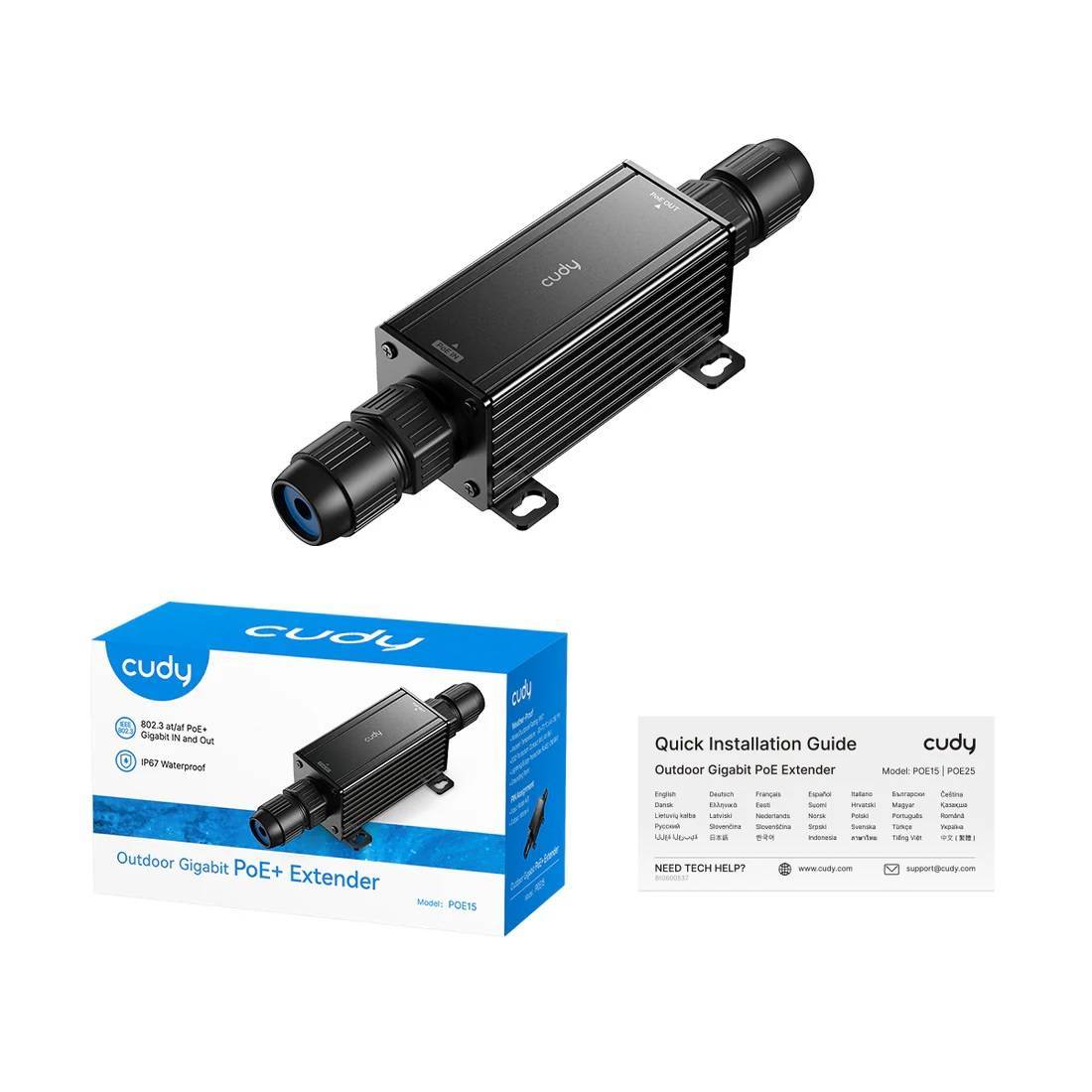 Удлинитель PoE Cudy POE15 10/100/1000BASE-T