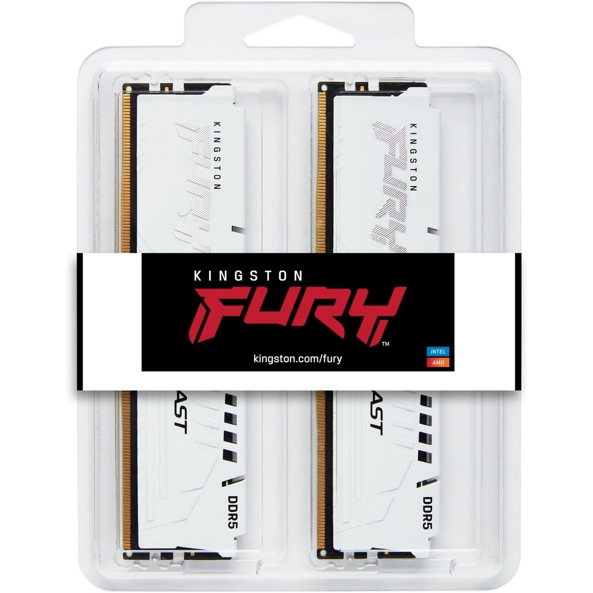 Память DDR5 2x16GB 6000MHz Kingston KF560C36BWE2K2-32 Fury Beast White Expo RTL Gaming PC5-48000 CL3