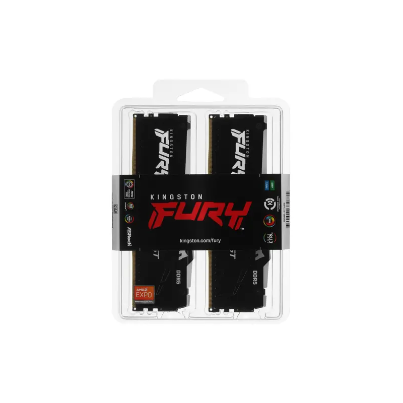 Память DDR5 2x8GB 6000MHz Kingston KF560C30BBEAK2-16 Fury Beast Black Expo RGB RTL Gaming PC5-48000 