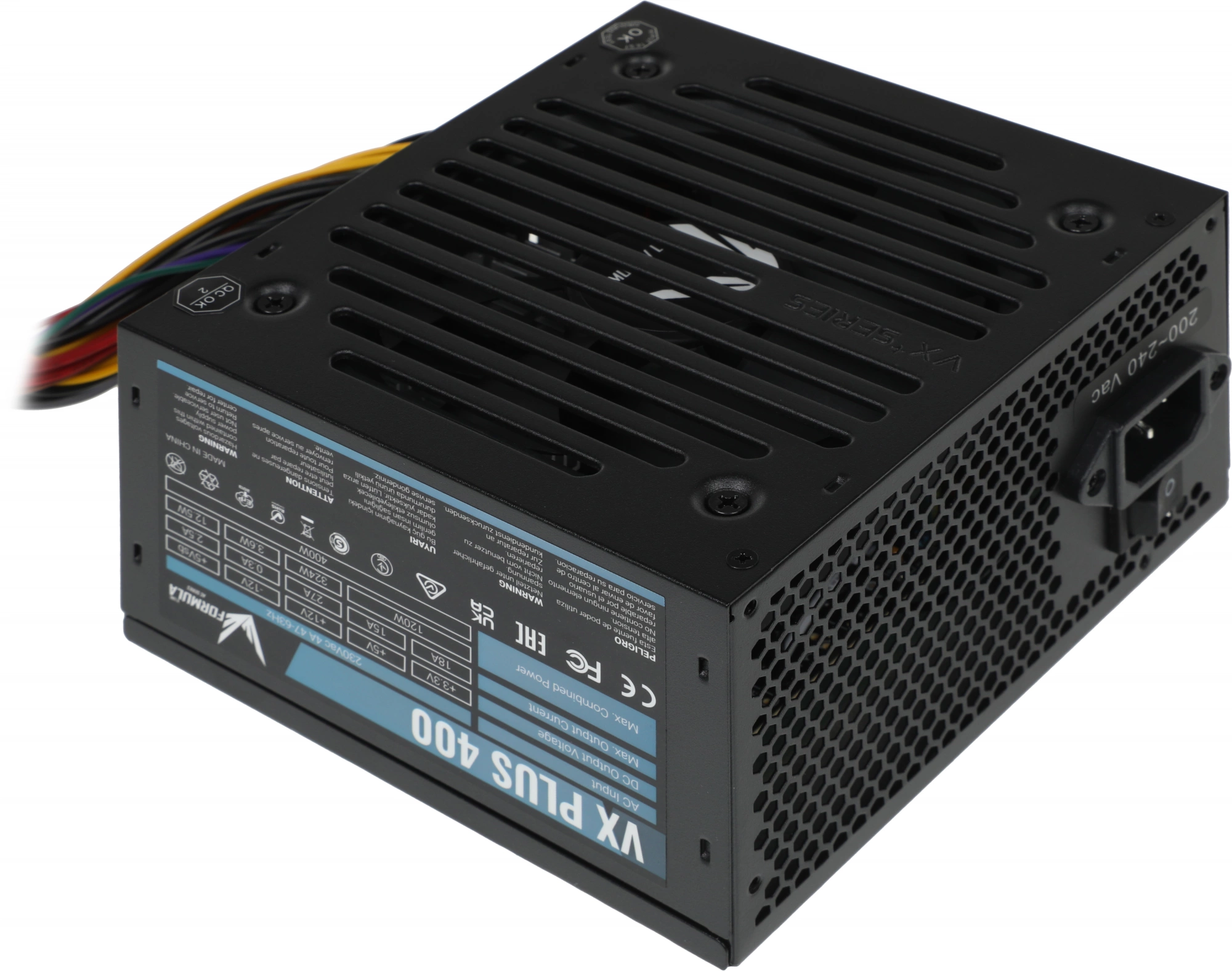 Блок питания Formula V Line VX PLUS 400, 400W, ATX12V v2.3, 12cm Fan (ex Aerocool)