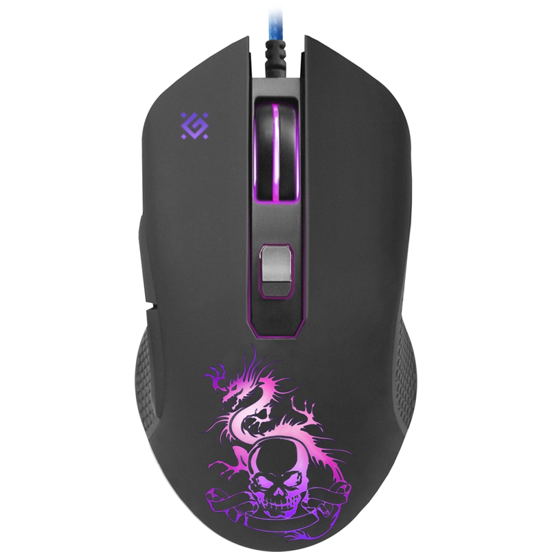 Мышь Defender Sky Dragon GM-090L черный оптическая 3200dpi USB для ноутбука 6but (52090)