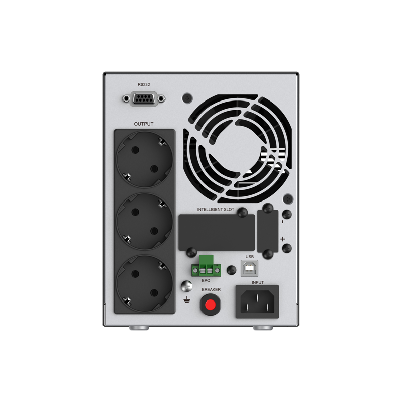 ИБП CBR [ESN-1KT-3F-LCHERSC] Online 1000VA/1000W Tower 3 x Schuko, LCD, HID-USB, RS232, EPO, SNMP sl