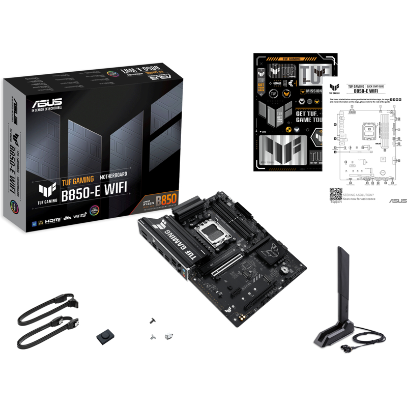 Материнская плата Asus TUF GAMING B850-E WIFI Socket AM5 AMD B850 4xDDR5 ATX AC`97 8ch(7.1) 2.5Gg RA