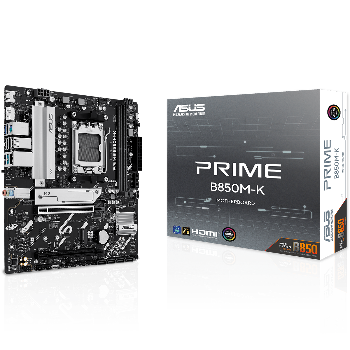 Материнская плата Asus PRIME B850M-K Socket AM5 AMD B850 2xDDR5 mATX AC`97 8ch(7.1) 2.5Gg RAID+HDMI+