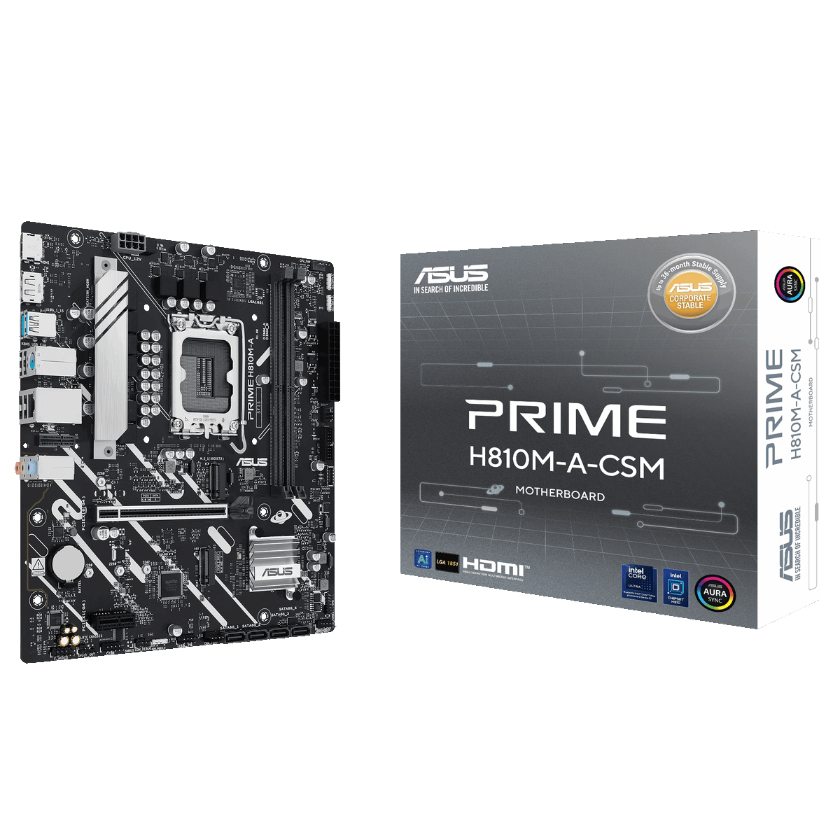 Материнская плата Asus PRIME H810M-A-CSM Soc-1851 Intel H810 2xDDR5 mATX AC`97 8ch(7.1) GbLAN RAID+H