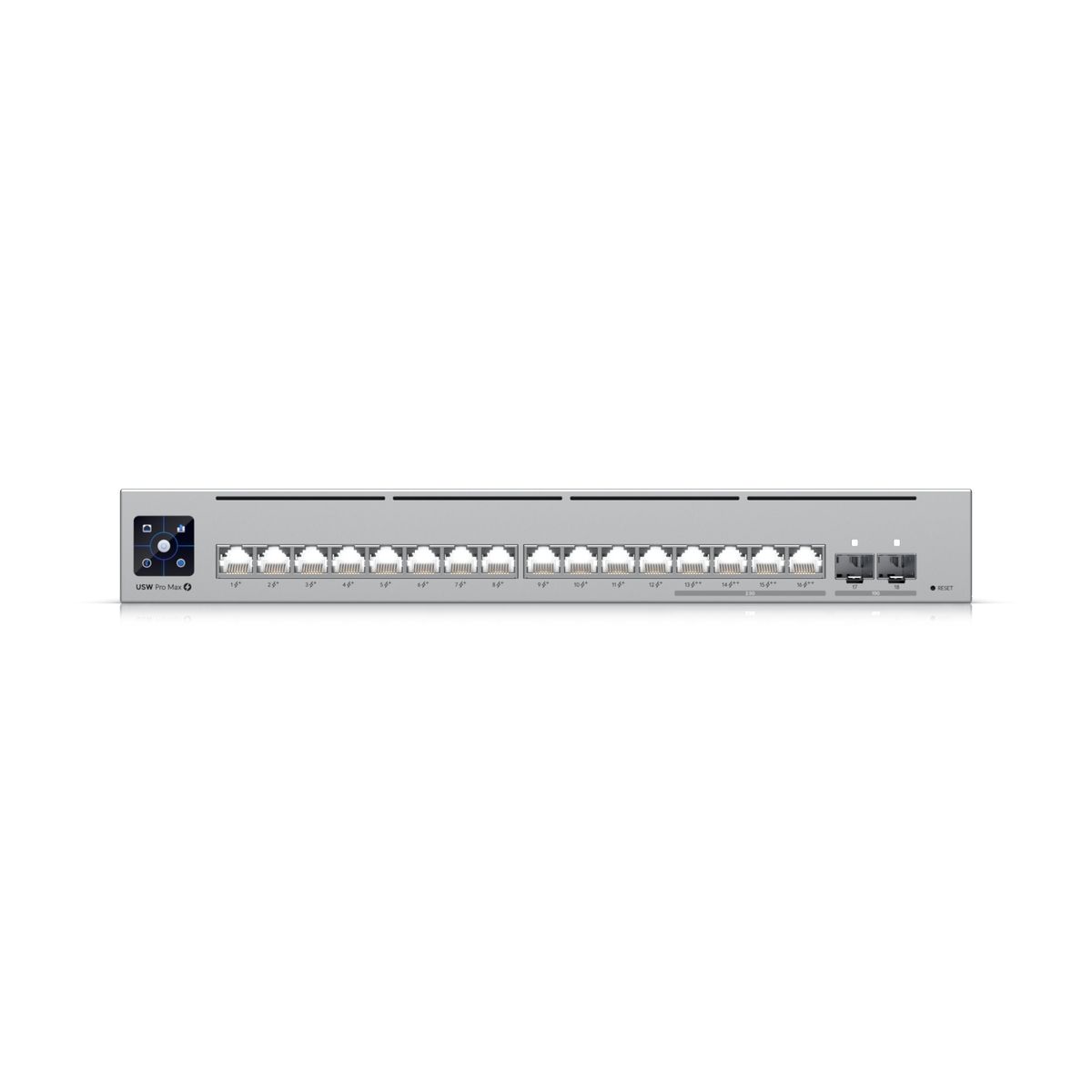 Коммутатор Ubiquiti UniFi Switch Pro Max 16 PoE PoE-коммутатор в стойку, 4х 2.5G RJ45, 12х 1G RJ45, 