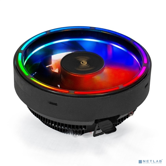 Exegate EX286155RUS Кулер ExeGate Dark Magic EE126A-RGB (Al black coating, LGA775/1150/1151/1155/115