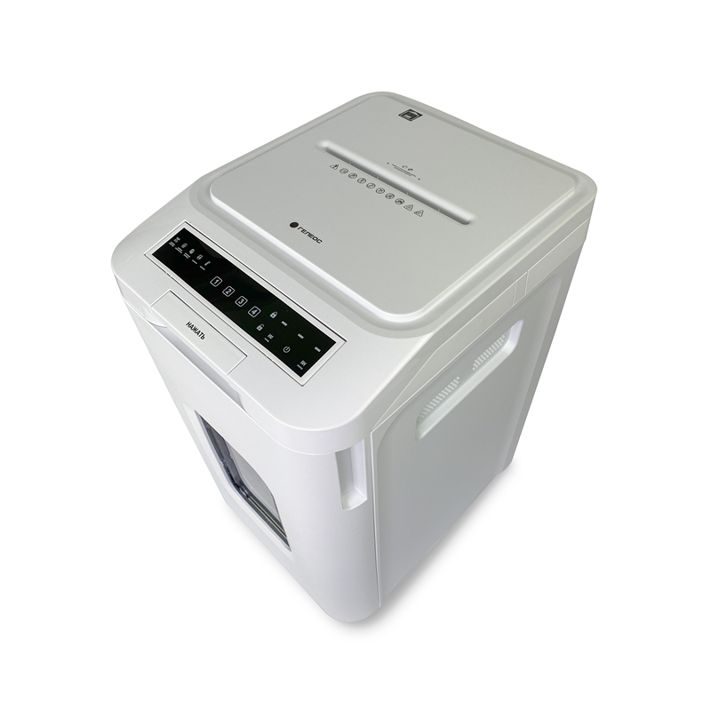 Шредер Heleos АП55-5 белый с автоподачей (секр.P-5) фрагменты 13лист. 55лтр. скрепки скобы пл.карты 