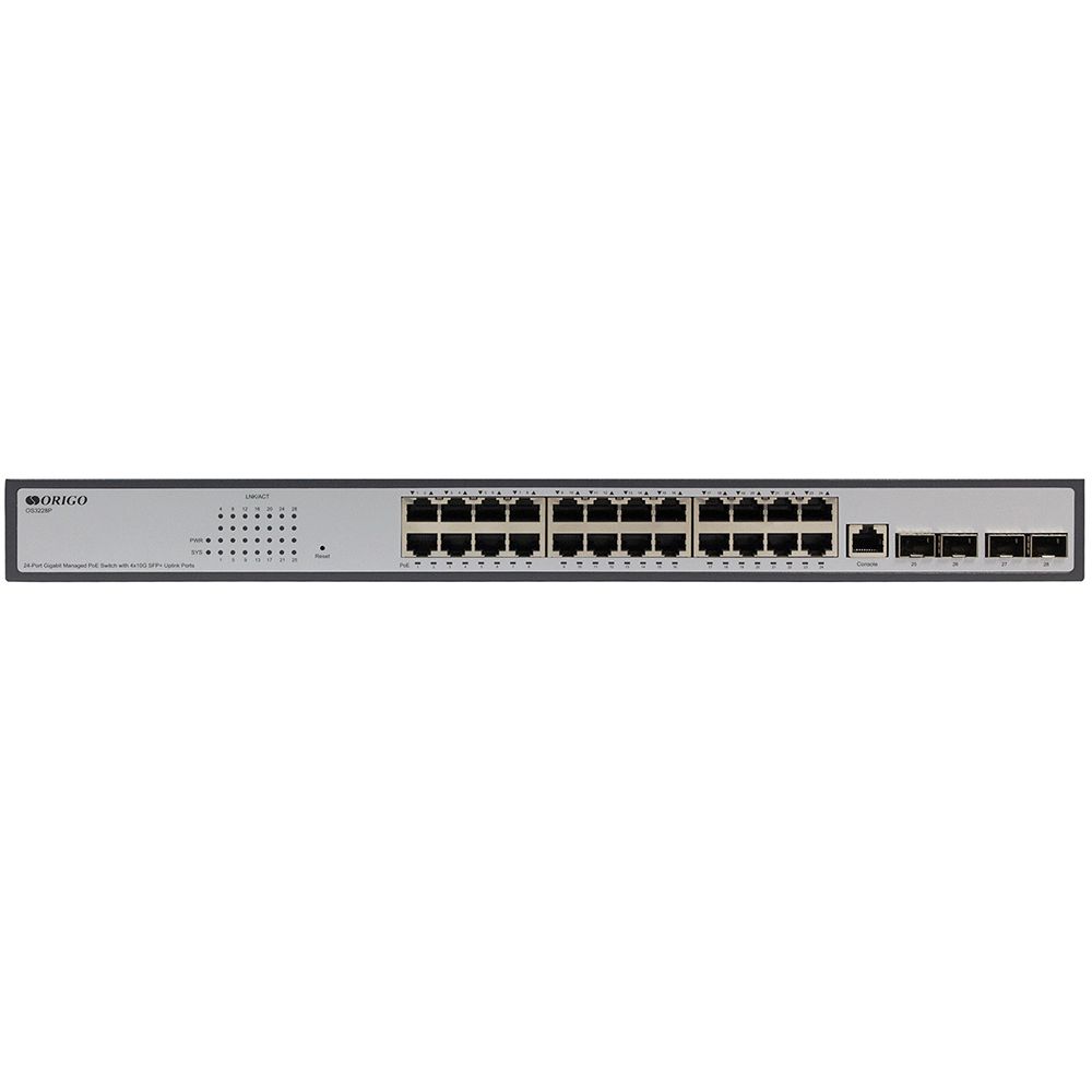 Коммутатор Origo OS3228P/370W OS3228P/370W/A1A (L3) 24x1Гбит/с 4SFP+ 24PoE+ 370W управляемый