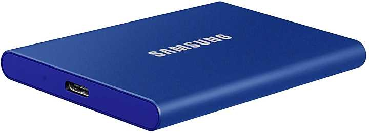 Накопитель SSD Samsung USB-C 1Tb MU-PC1T0H/WW T7 1.8" синий