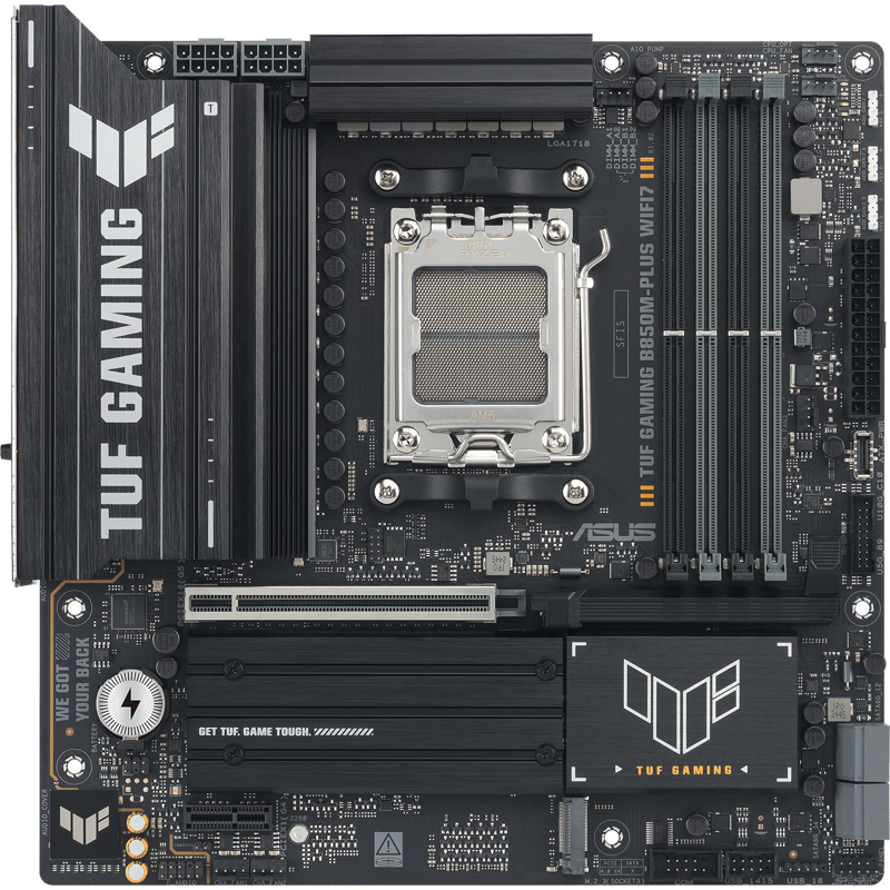 Материнская плата Asus TUF GAMING B850M-PLUS WIFI7 Socket AM5 AMD B850 4xDDR5 mATX AC`97 8ch(7.1) 2.