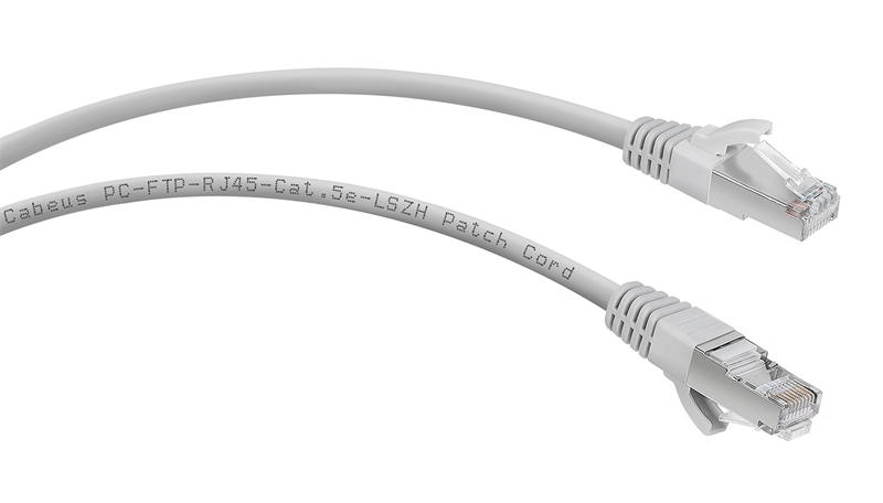 Патч-корд Cabeus PC-FTP-RJ45-Cat.5e-0.5m-LSZH Патч-корд F/UTP, категория 5е, 2xRJ45/8p8c, экранирова