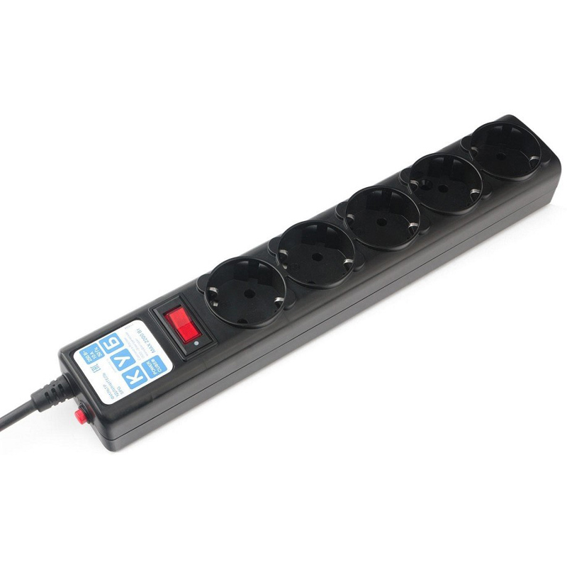 Сетевой фильтр Powercube SPG5-B1 0.5м (5 розеток) черный (коробка)