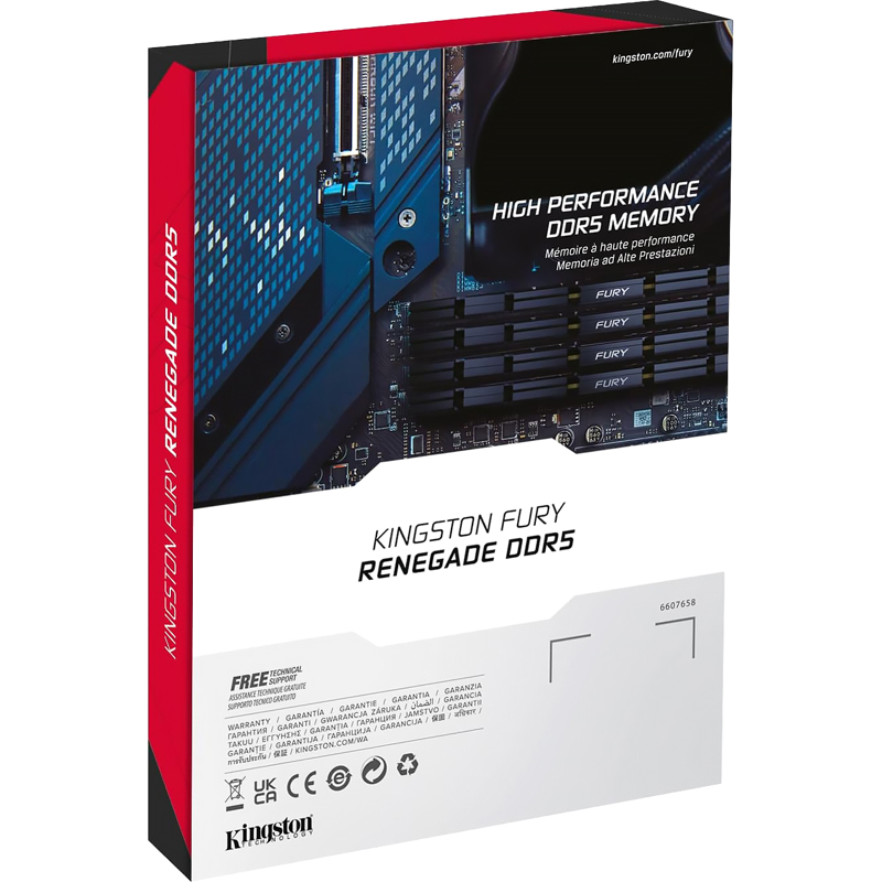 Оперативная память Kingston 32GB 7600MT/s DDR5 CL38 DIMM (Kit of 2) FURY Renegade Silver XMP