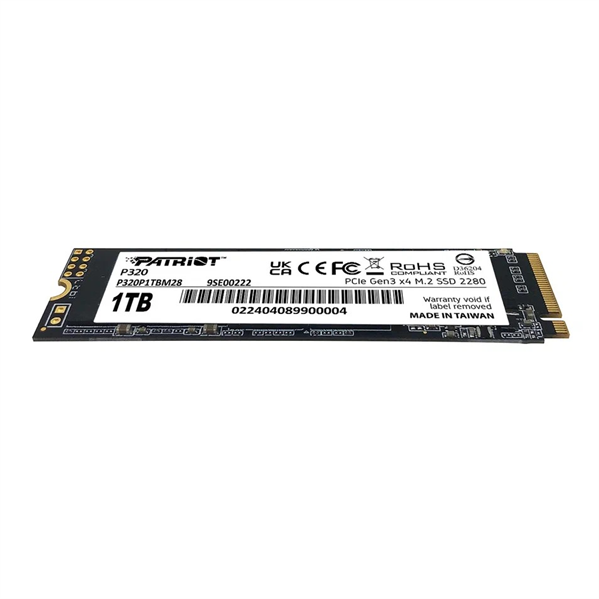Накопитель SSD Patriot PCIe 3.0 x4 1TB P320P1TBM28 P320 M.2 2280