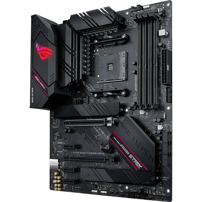 Материнская плата ASUS ROG STRIX B550-F GAMING WIFI II AM4 ATX 4xDDR4 2xPCIEx16 3xPCIEx1 2xM.2 HDMI 