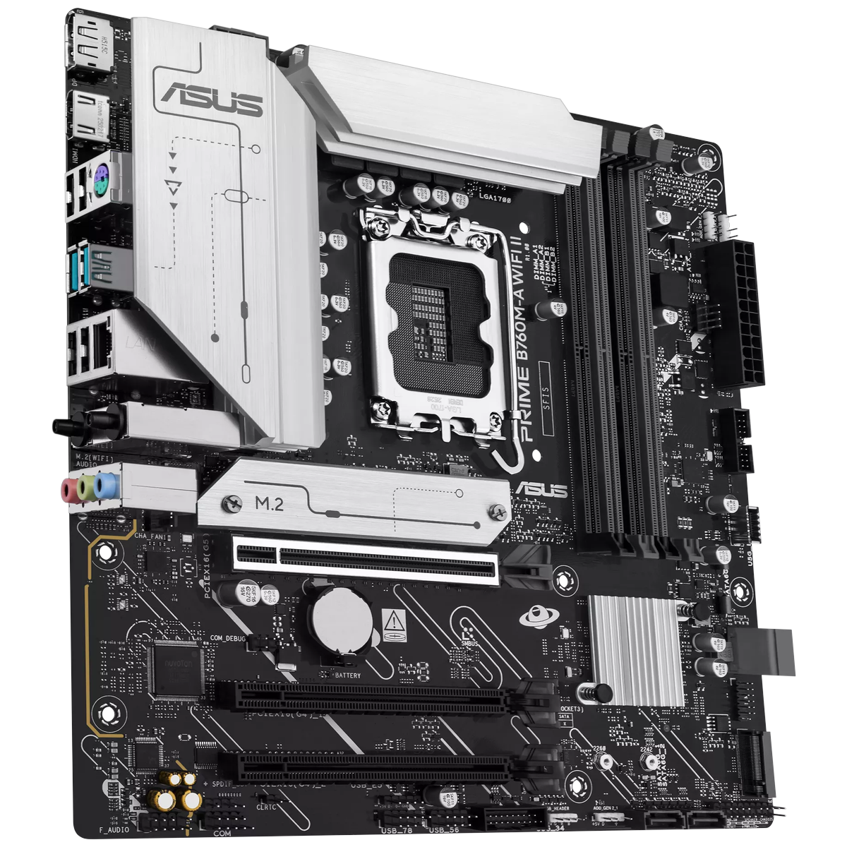 Материнская плата Asus PRIME B760M-A WIFI II Soc-1700 Intel B760 4xDDR5 mATX AC`97 8ch(7.1) 2.5Gg RA