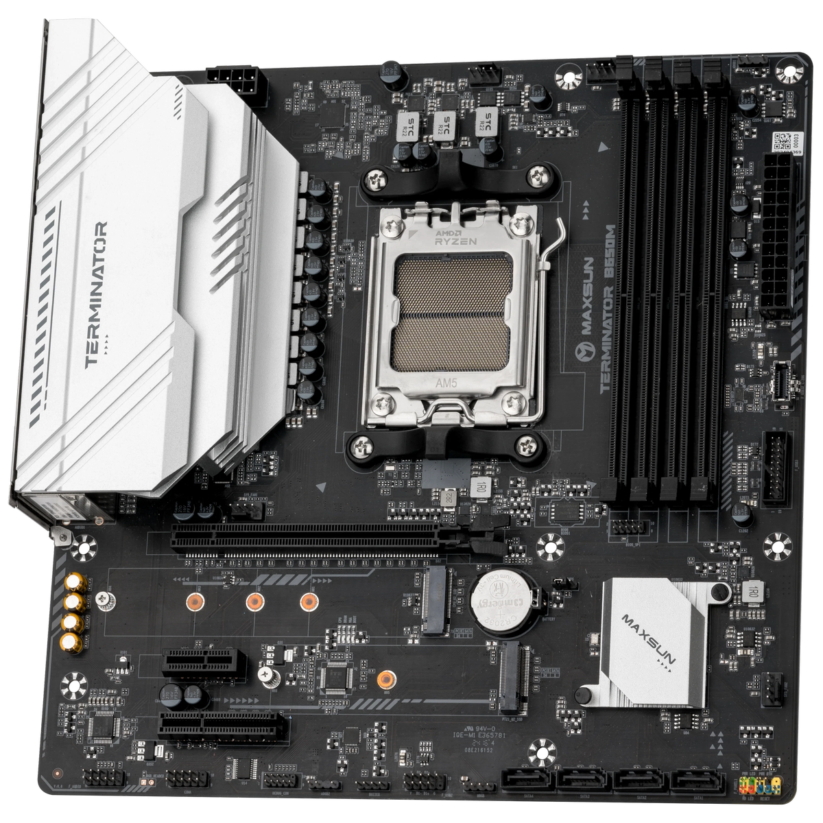 Материнская плата Maxsun MS-Terminator B650M B650, AM5, 4*DDR5, 1*PCIEx16, 1*PCIEx4, 1*PCIEx1, 2*M.2