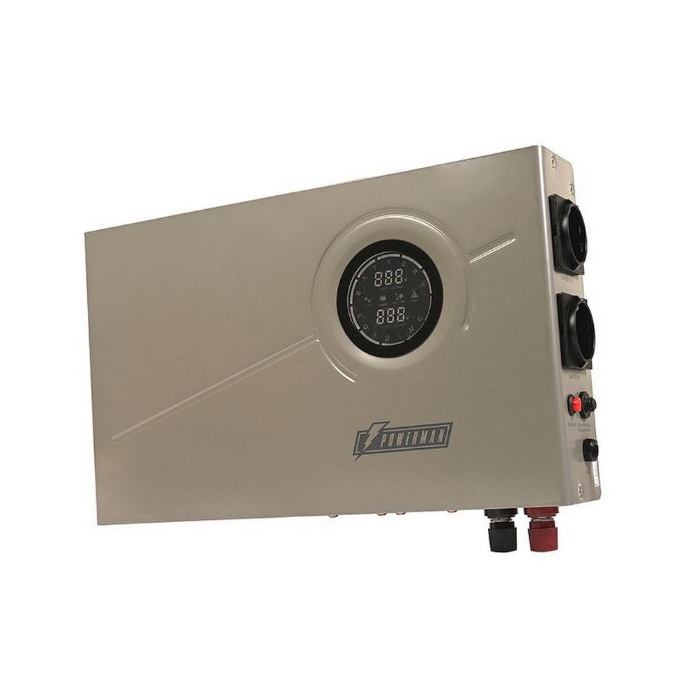 ИБП POWERMAN Smart 800 INV Silver Мощность 800 ВА / 480 Вт, розетки Shuko - 2 шт. Стабилизирует напр