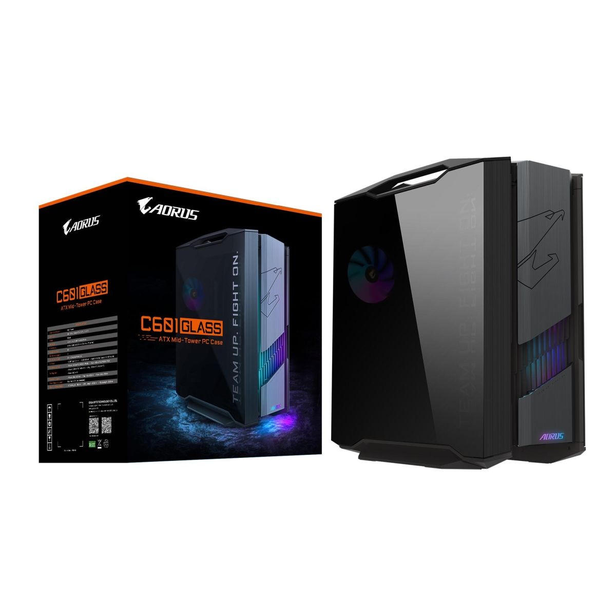 Корпус для ПК Gigabyte AORUS C601G GLASS MidTower, E-ATX