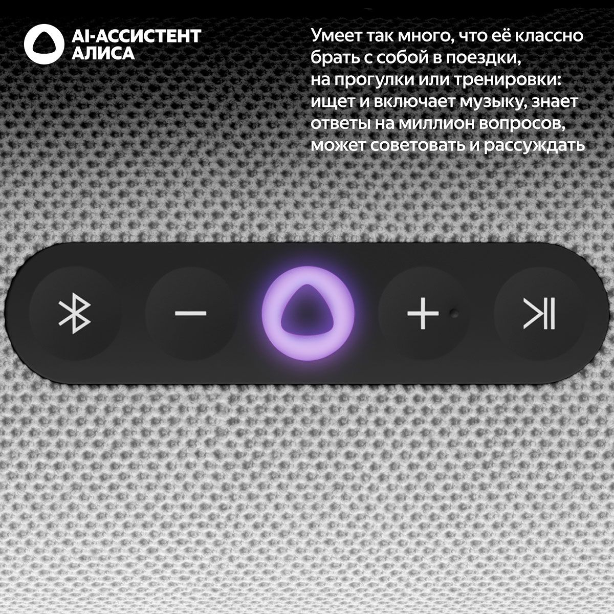 Умная колонка Yandex Стрит Алиса серый 30W 2.0 BT/Wi-Fi 10м 3300mAh (YNDX-00030GRY)