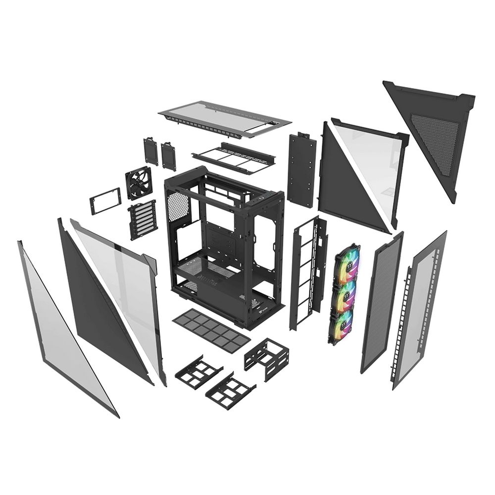 Корпус Thermaltake Divider 500 TG ARGB CA-1T4-00M1WN-01 Black/Win/SPCC/Tempered Glass*4/120mm ARGB F