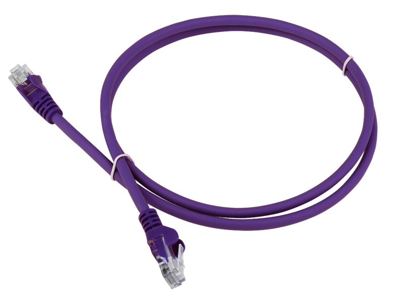 Патч-корд Lanmaster LAN-PC45/U5E-2.0-VI UTP RJ-45 вил.-вилка RJ-45 кат.5E 2м фиолетовый LSZH (уп.:1ш