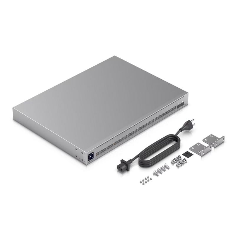 Коммутатор Ubiquiti USW-Pro-Max-24-PoE 24-port, Layer 3 Etherlighting™ switch with 16х1G RJ45, 8x2.5