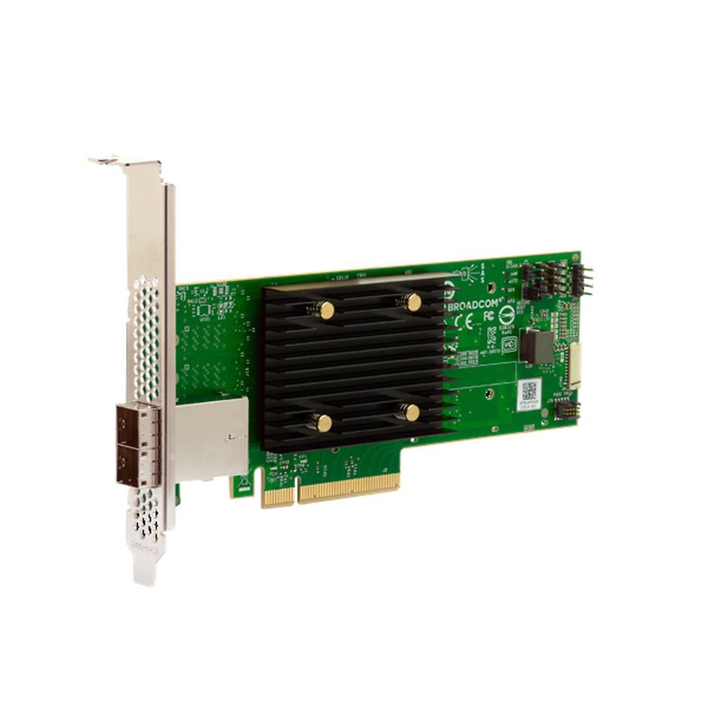 HBA-адаптер Broadcom SAS 9500-8e SGL (05-50075-01) PCIe Gen4 x8 LP, Tri-Mode SAS/SATA/NVMe 12G HBA, 
