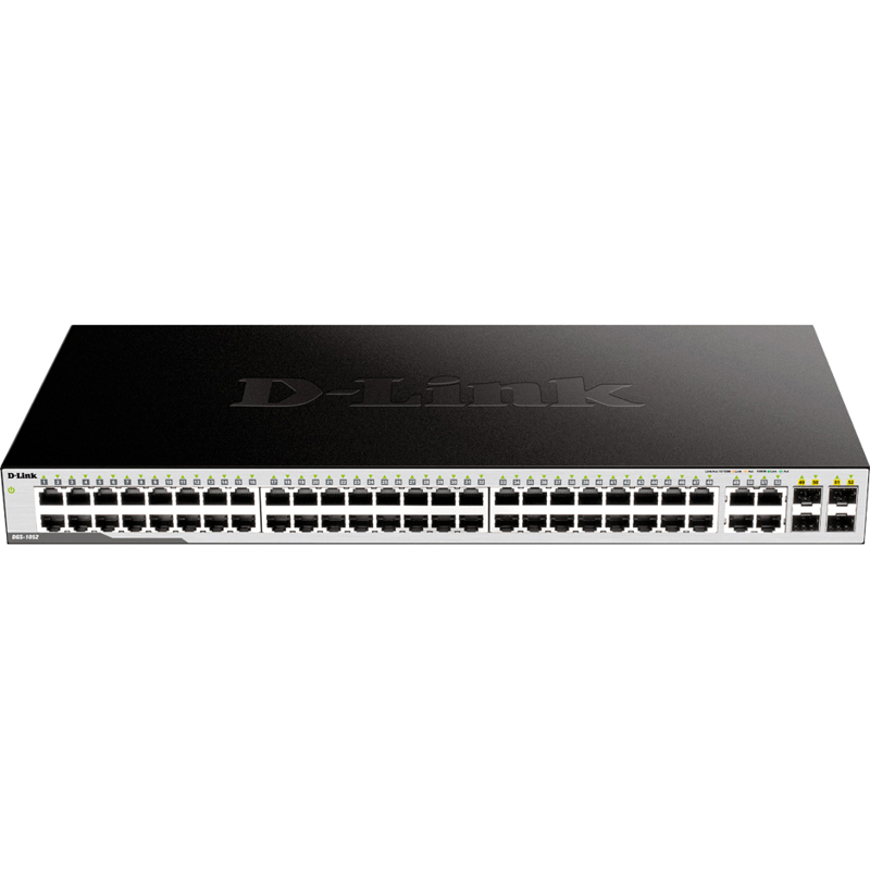 Коммутатор D-Link DGS-1052/A3A Неуправляемый коммутатор с 48 портами 10/100/1000Base-T и 4 комбо-пор