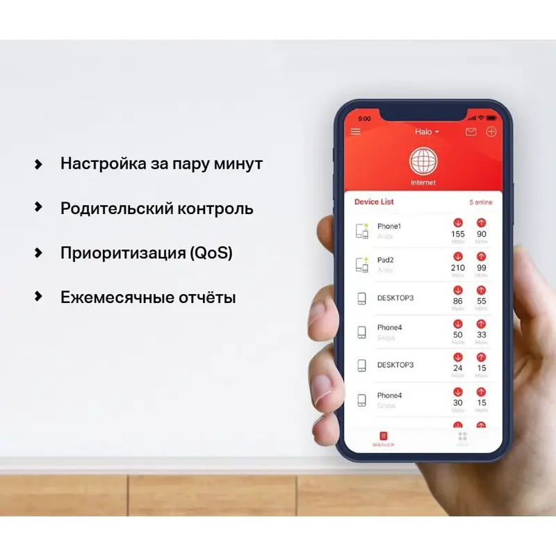 Бесшовный Mesh роутер Mercusys Halo H30G (HALO H30G(2-PACK)) AC1300 10/100/1000BASE-TX белый (упак.: