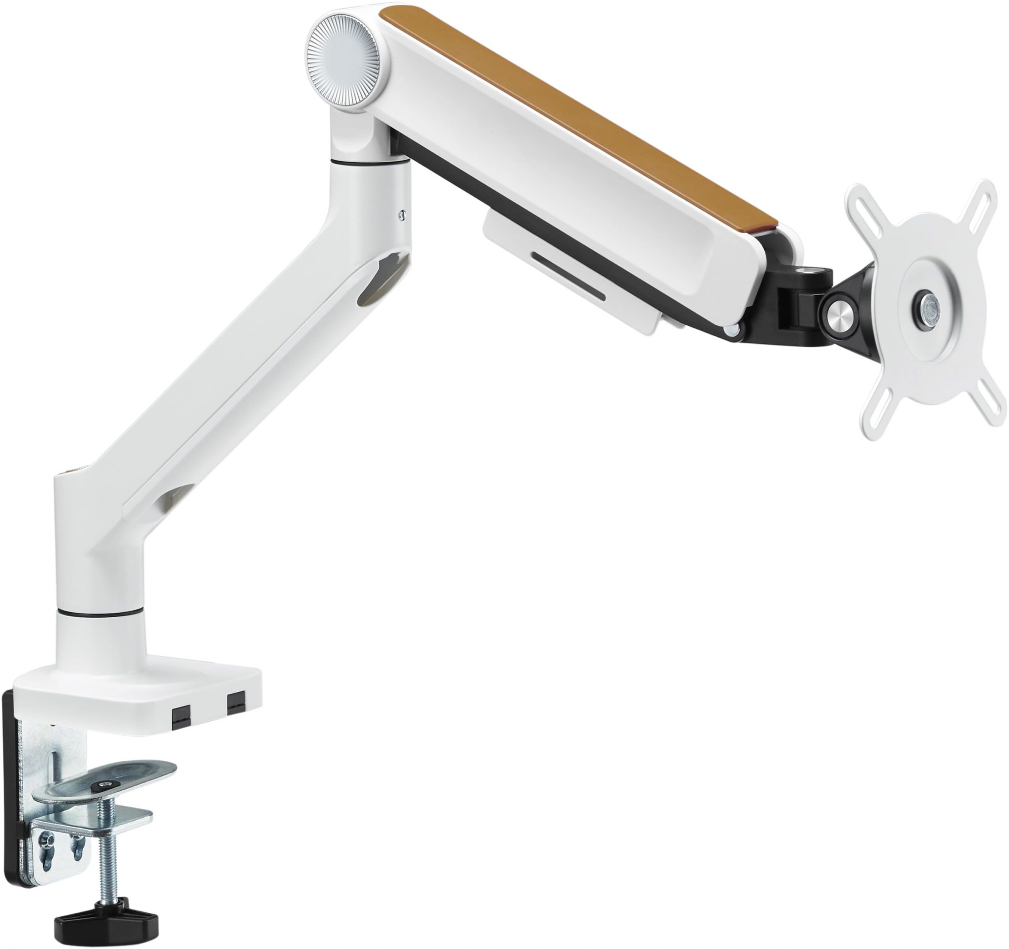 Кронштейн для мониторов Ultramounts UM732W белый/коричневый 17"-32" макс.8кг крепление к столешнице 