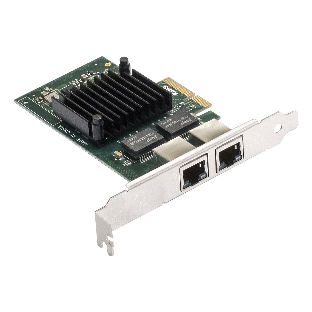 Exegate EX292506RUS Сетевой адаптер ExeGate EXE-I350-T2V2 (PCI-E x4 v2.1, порты 2xRJ45 (медные), 10/