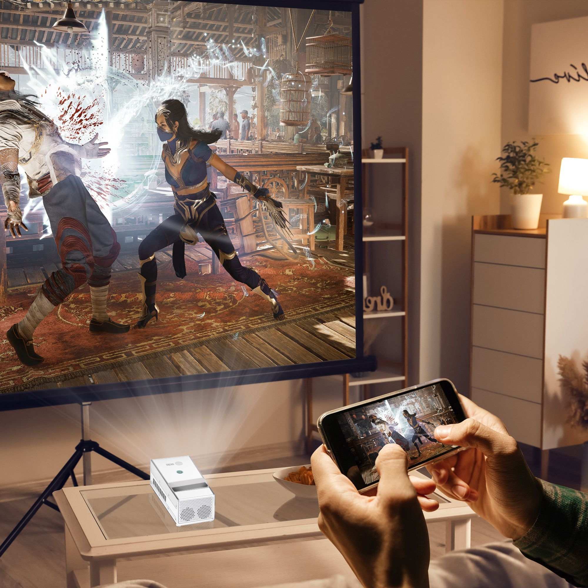 Проектор Cactus CS-PRU.03WT.Full HD-A DLP 6500Lm LS 650Lm ANSI (1920x1080) 2000:1 ресурс лампы:30000