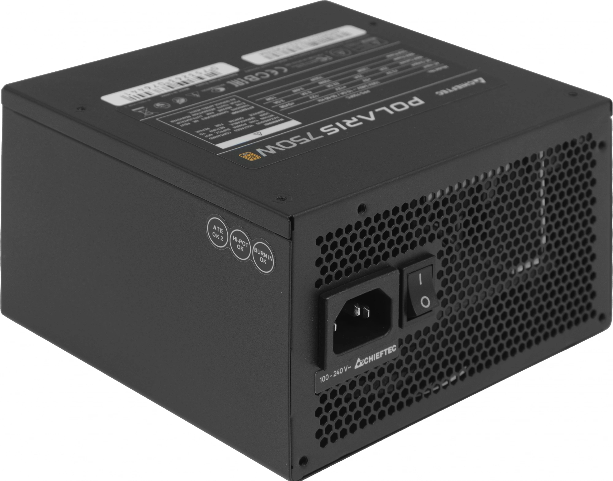 Блок питания Chieftec ATX 750W Polaris PPS-750FC 80+ gold 24pin APFC 120mm fan 8xSATA Cab Manag RTL